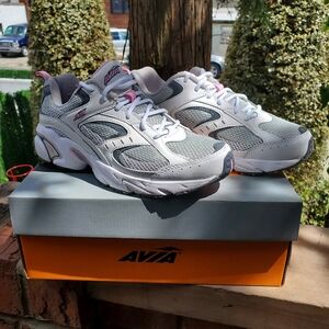 New Avia White Gray and Pink Running Shoes